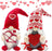 Valentines Day Lighted Gnomes For Home Décor 2PCS Table Red Cupid Gnome Decorations Swedish Plush Elf Scandinavian Tomte Elf Ornaments Sweet Gifts Him Her